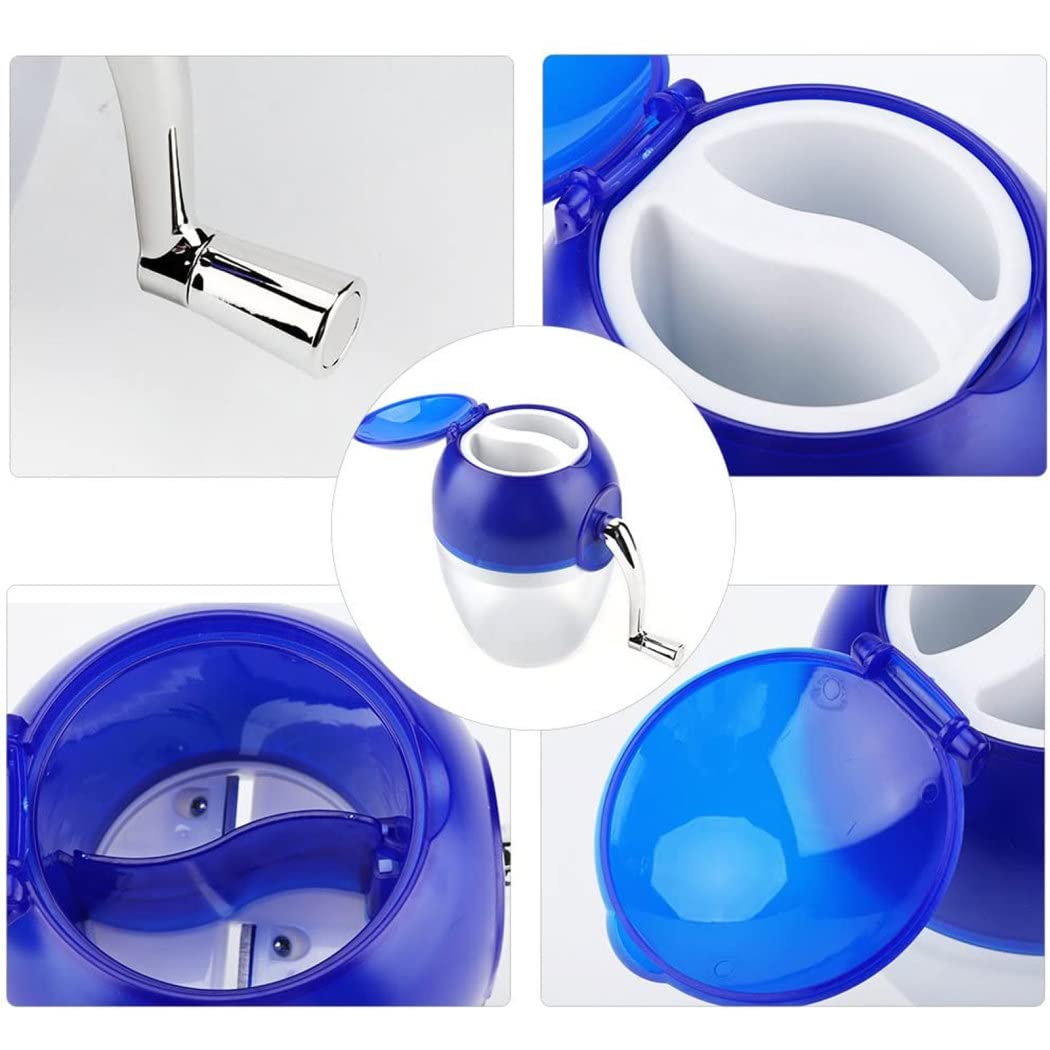 Mini Manual Ice Crusher, Portable Ice Shaver and Snow Cone Maker, Household Mini Hand Crank Manual Ice Crusher Machine Maker Snow Cone Machine Portable Kitchen Utensils Shaved Ice Machine