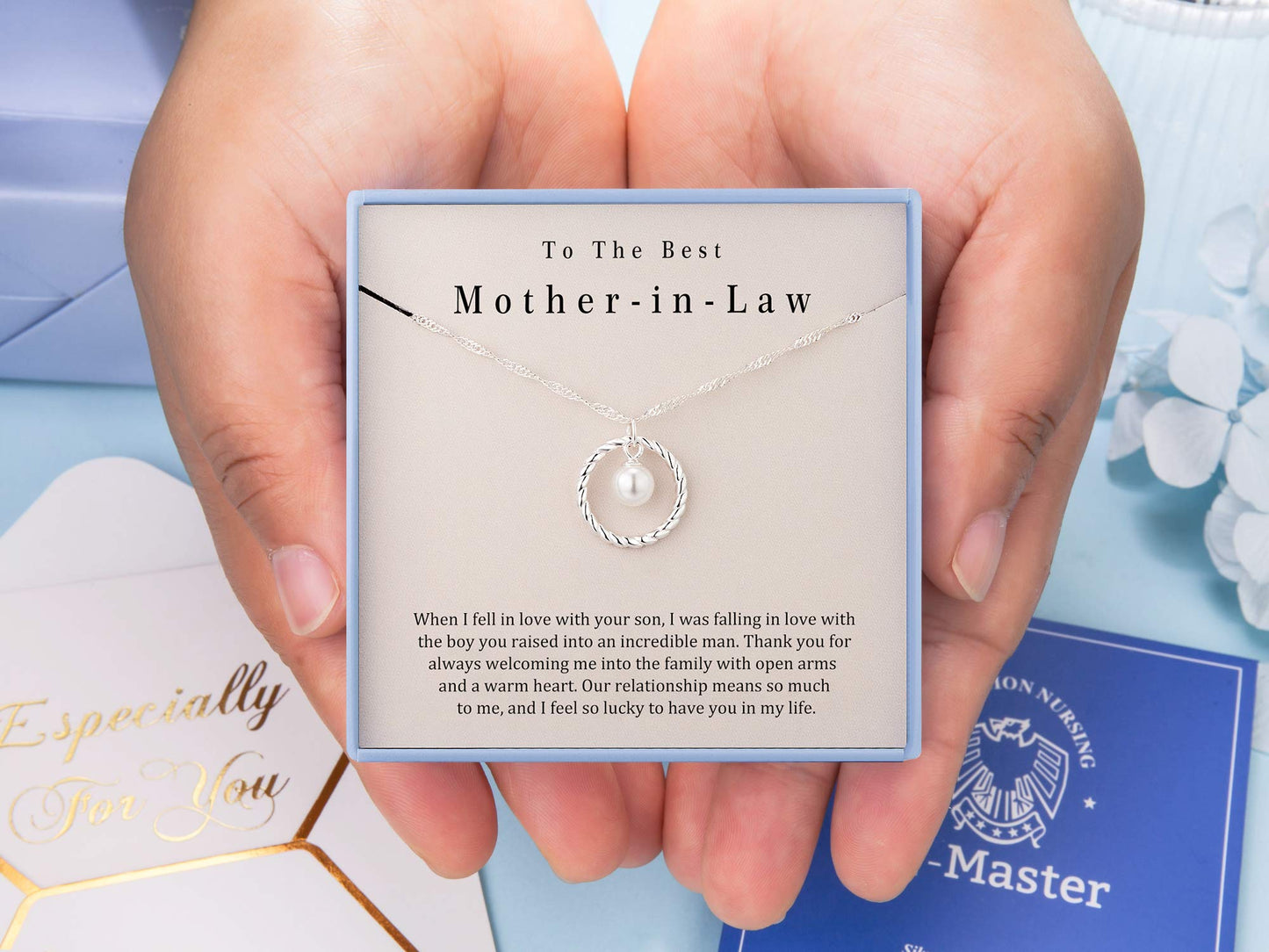 Burning Love Mother in Law Necklace Mom Gifts Mother Daughter Necklace Sterling Silver Circle Necklaces for Mother in Law Gifts Christmas Holiday Jewelry