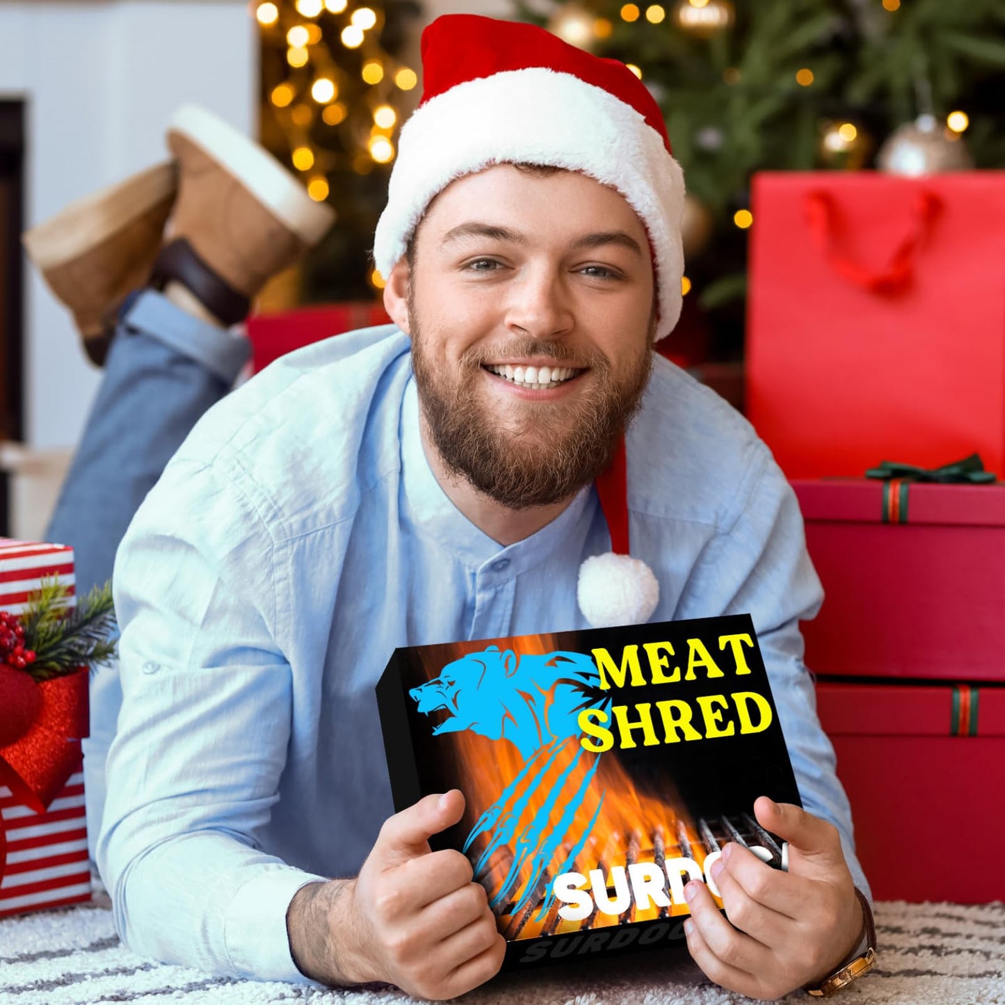 SURDOCA Stocking Stuffers Men Adults - Chicken Meat Shredder Christmas Gifts for Boyfriend, Christmas Gifts for Him, Husband Dad Stocking Stuffers, Grilling Accessories BBQ Smoker Tools Cooking Gifts