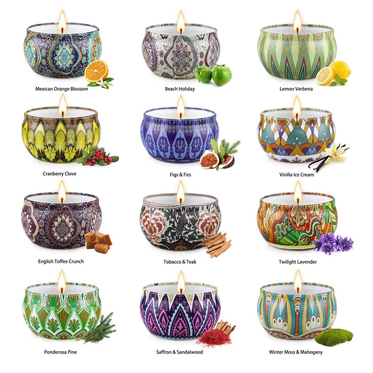 Candles Gifts for Women, 12 Pack Soy Wax Candles for Home Scented, Birthdays Thank You Mothers Day Gifts for Women Mom Who Have Everything