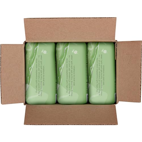 Burt's Bees Back To School Dorm Essentials, Aloe Vera Face Wipes, for Sensitive Skin, Soothing Makeup Remover & Facial Cleansing Towelettes, 30 Ct. (3-Pack)