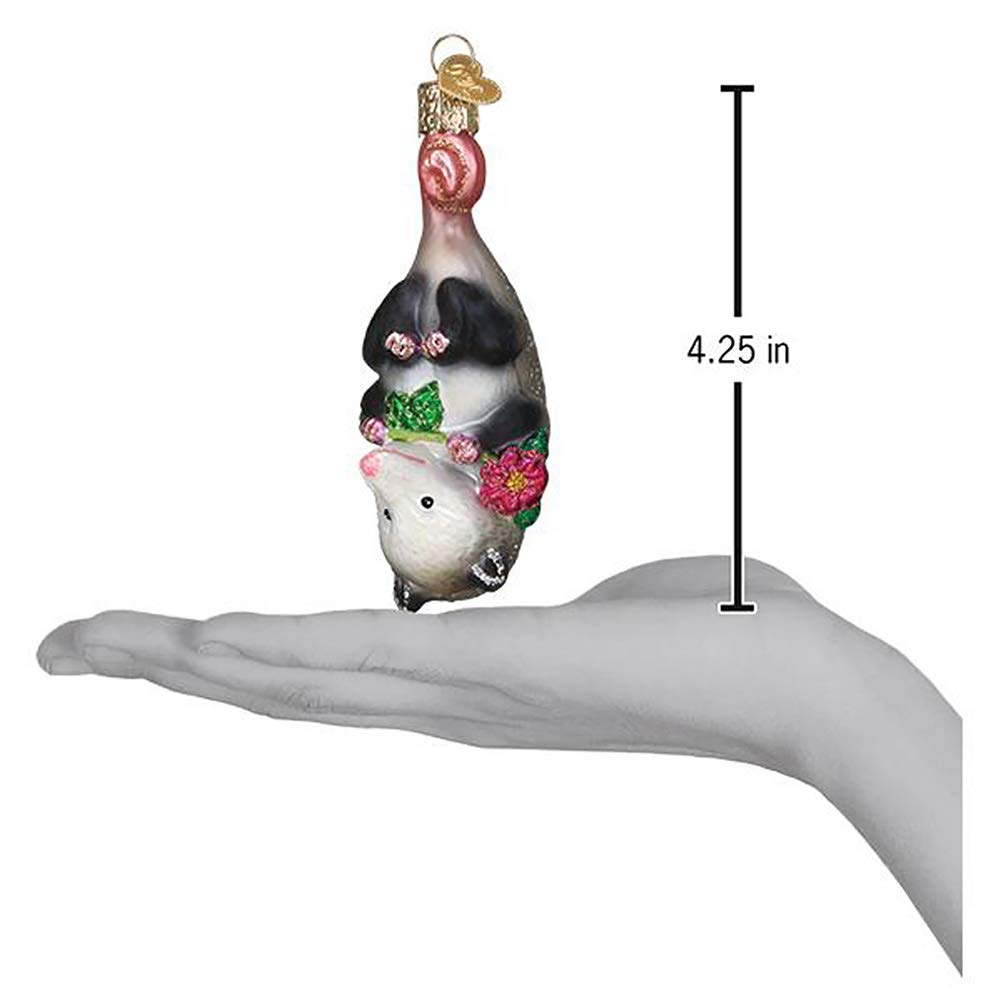 Old World Christmas Ornaments Blossom Opossum Glass Blown Ornaments for Christmas Tree