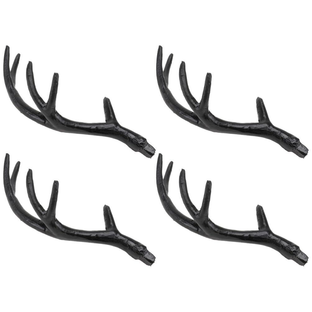 Unomor 2 Pairs Artificial Antlers Plastic Deer Antlers, Realistic Reindeer Horn Props for, Halloween, and Diy Costume Parties