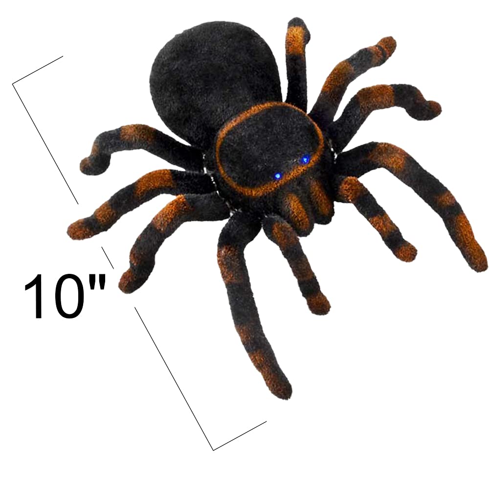 ArtCreativity Remote Control Spider, Includes 1 Tarantula & 1 Controller, Spooky RC Spider Prank Toy with 8 Individually Moving Legs, Furry Texture, and Light Up Eyes, Great Halloween Toy for Kids