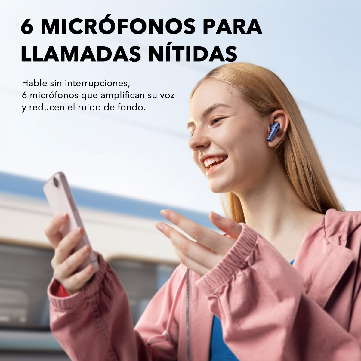 Soundcore by Anker Liberty 4 NC Wireless Earbuds, 98.5% Noise Reduction, Adaptive Noise Cancelling to Ears and Environment, Hi-Res Sound, 50H Battery, Wireless Charging, Bluetooth 5.3