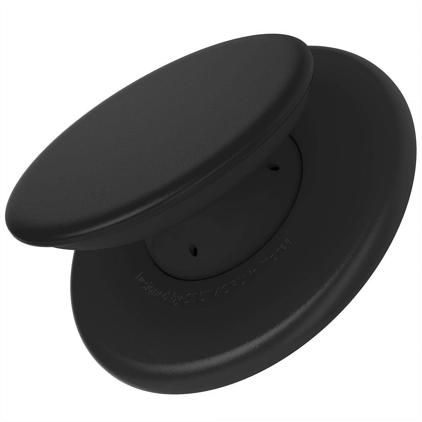 Sinjimoru for MagSafe Phone Grip, Soft Silicone Magnetic Finger Grip for iPhone 16/15/14/13/12, Comfortable One-Touch Holding, M-Tap Tok Black