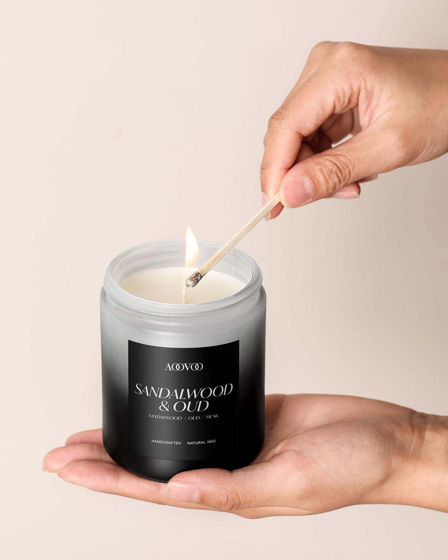 AOOVOO Scented Candles Set - 6 Pack Men Candles for Home Scented, 42 oz Soy Wax, 300 Hour Long Lasting Candle, Soy Candle Gifts Set for Men, Birthday, Valentine, Christmas, Anniversary Present