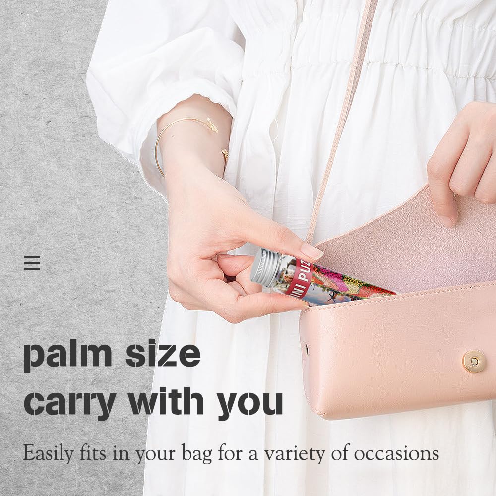 MISITU Small Jigsaw Puzzles for Adults Mini Puzzles 150 Pieces Micro Pieces Small Puzzle Challenging Difficult Puzzles Travel Puzzle Lavender Tulip Sunflowers Jigsaw Puzzle 6 x 4 inch 3 Pack