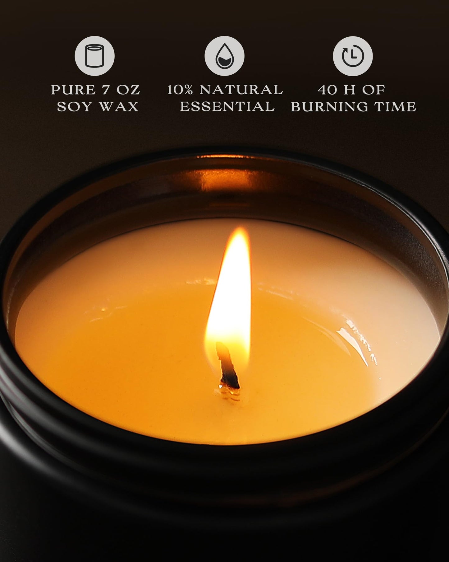 AOOVOO Scented Candles Gift Set - 6 Pack Men Candles for Home Scented, 42 oz Soy Candle for Men, 300 Hour Long Lasting Candle Set for Birthday, Father's Day, Valentine, Christmas, Anniversary