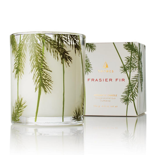 Thymes Frasier Fir Pine Needle Candle – Holiday Candles for Home Scented with Notes of Crisp Siberian Fir, Cedarwood & Sandalwood – Christmas Decor – Christmas Gifts for Women & Men (6.5 oz)