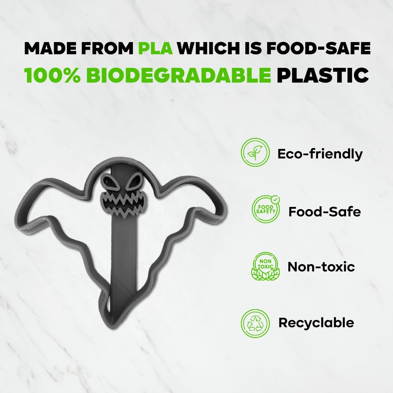 Moose Goods Set of 10 Halloween Cookie Cutters - Cat, Spider, & Pumpkin Cookie Cutters & Stamp - Web, Skull, & Ghost Cookie Cutters for DIY Baking Supplies, Food-Grade Cookie Cutters & Shapes for Kids