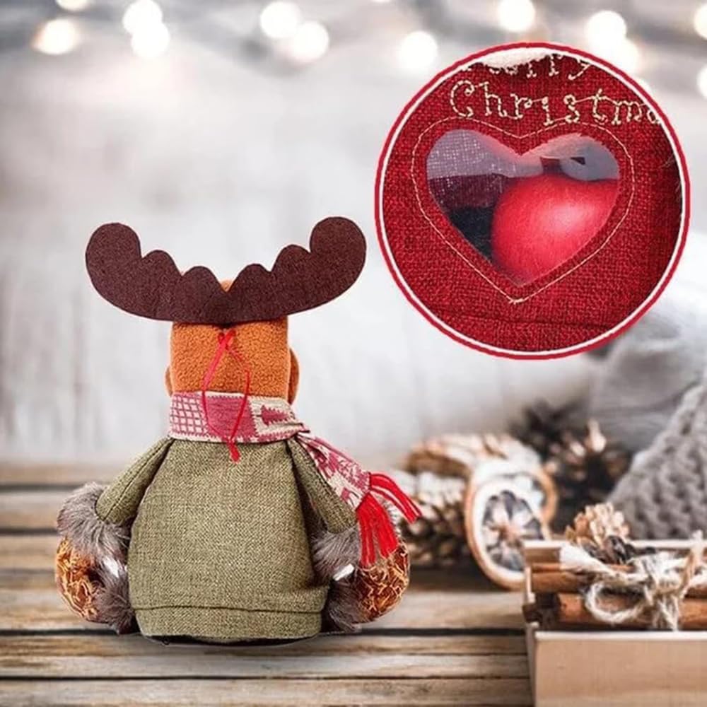 Nebulunch Christmas Gift Bags Zipper Design, 2026 New Christmas Zipper Gift Bags, Large Fabric Gifts Bags, Reusable Christma Bags With Santa Snowman Style For Presents Candy Fruit (3 PCS)