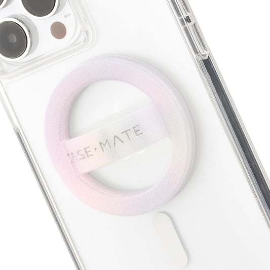 Case-Mate Soap Bubble MagSage Phone Grip - Detachable Holder for Hand - Thin Collapsible Soft Loop Magnetic Phone Grip for iPhone 16 Pro Max /15 Pro Max/14/13/12/S25 Ultra - Iridescent