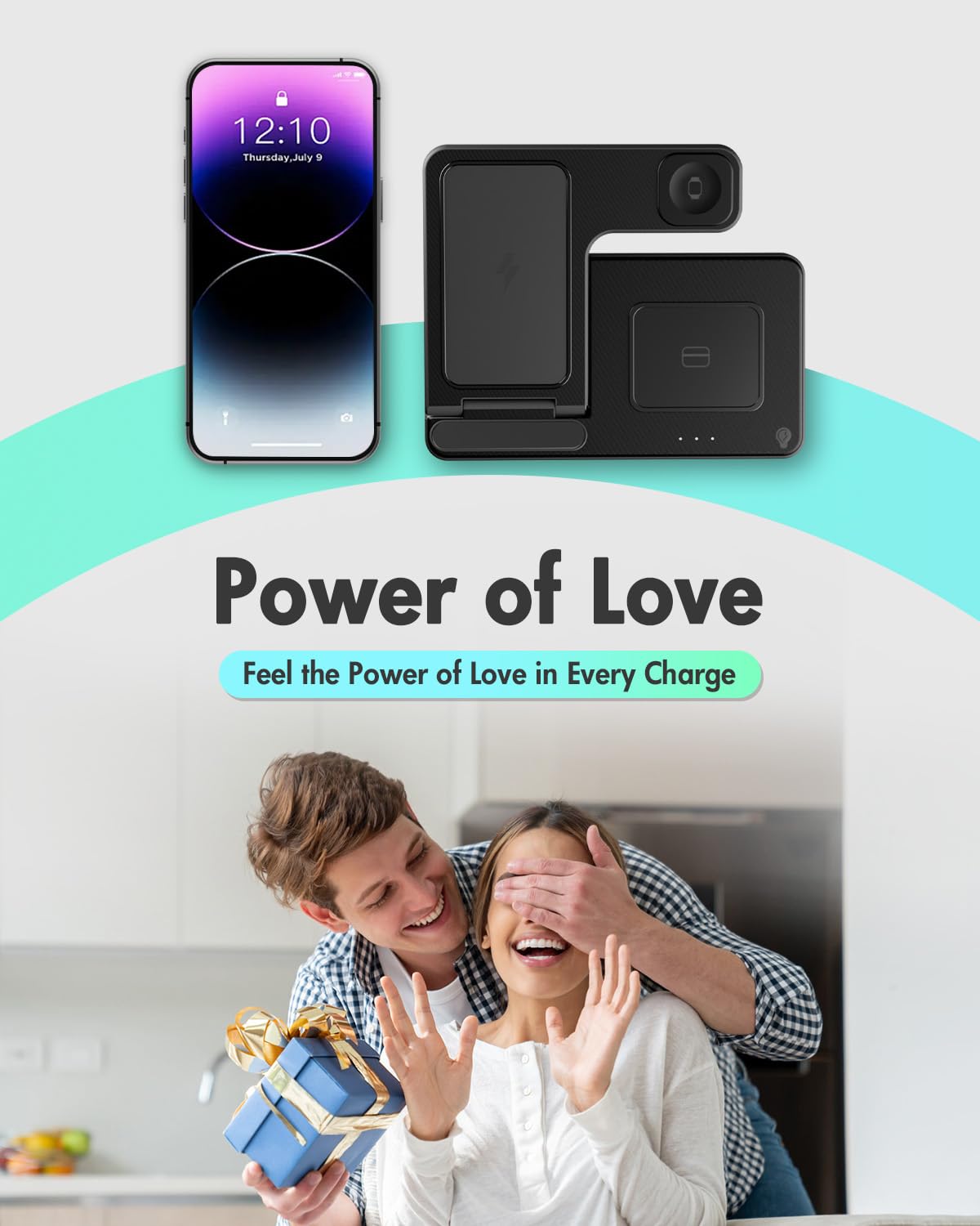 Wireless Charger iPhone Charging Station: 3 in 1 Charger Stand Multiple Devices for Apple - iPhone 16e 16 15 14 Pro Max 13 12 11 - Watch 10 9 8 7 6 5 4 3 2 SE and Ultra Series - Airpods 4 3 2 Pro