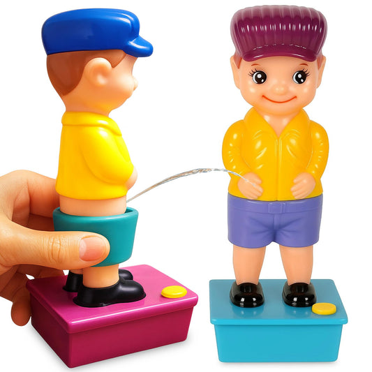 ArtCreativity Set of 2 Squirt Wee Boy Gag Gift, 7.5 inch Water Squirters Toys - Leak-Free Water Base - Classic Funny Novelty Gift for Men, Women, Kids, Hibachi Accessories, Funny Party Favors