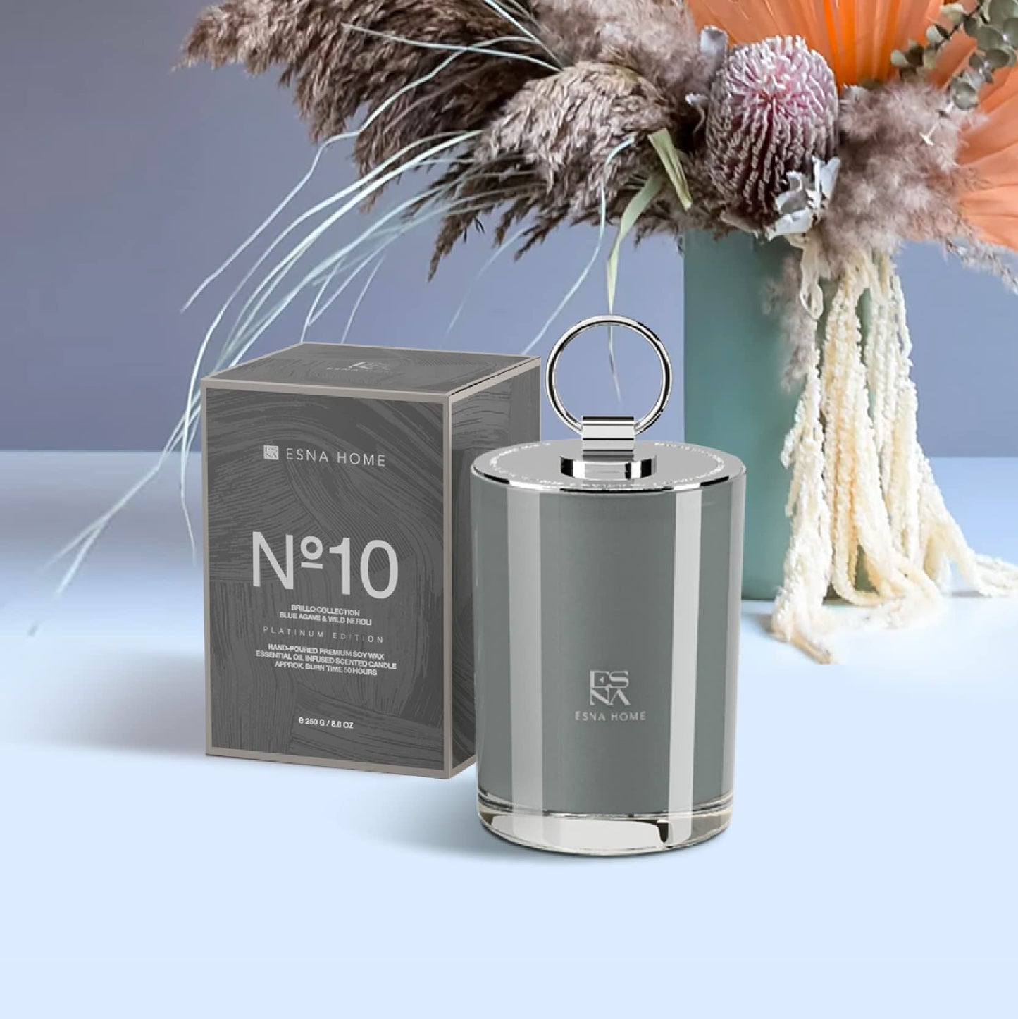 Luxury Christmas All Natural Scented Candles | 8.8oz 50 Hours Burn Lemongrass Soy Candles | Xmas Gifts for Her/Women Who Has Everything | Holiday Metal Lid Candle Housewarming Gift