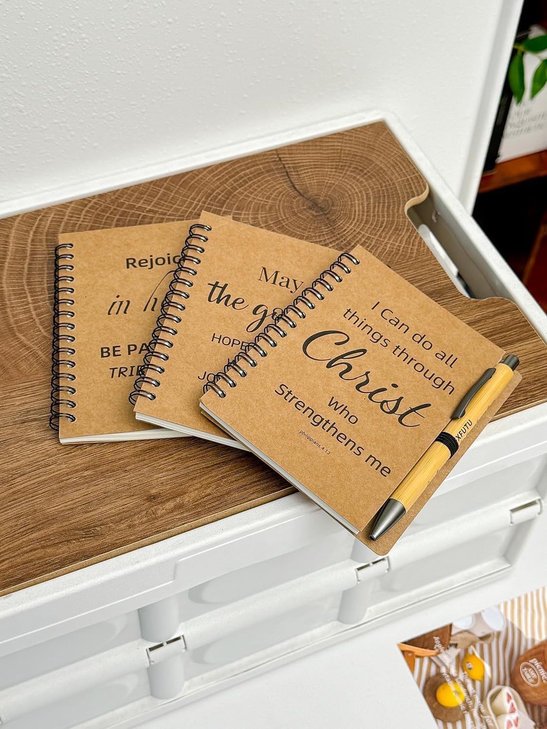 60pcs/30sets Bulk Christian Gift Spiral Notebooks with Bible Bamboo Pen Prayer Journal for School Office Believers Staff Inspirational Diary Mini Notepad Mother's Day Gift Inspirational Thank You Set