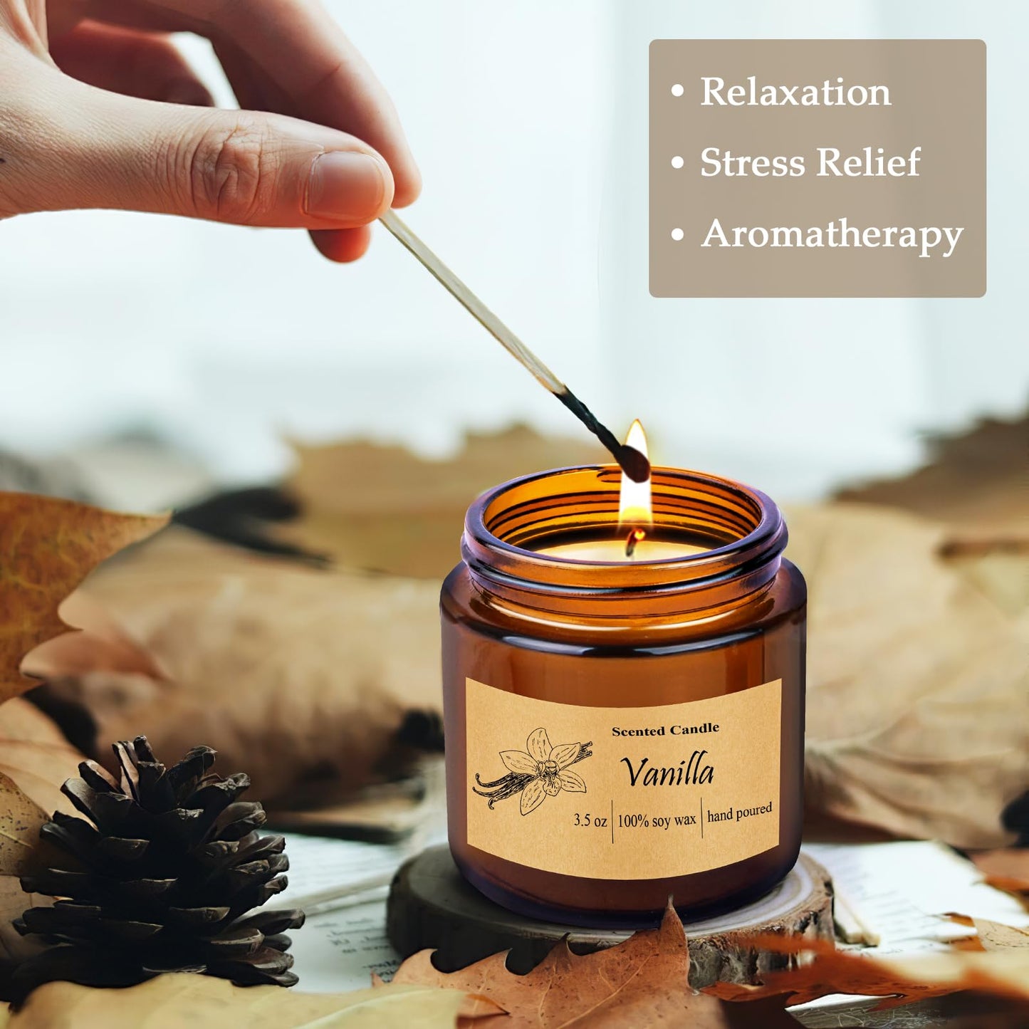 6 Pack Candles for Home Scented, Aromatherapy Jar Candles Gift Set for Women, Long Lasting Burn Soy Wax Candle, Scented Candle Gift Set for Birthday Easter Mother's Day