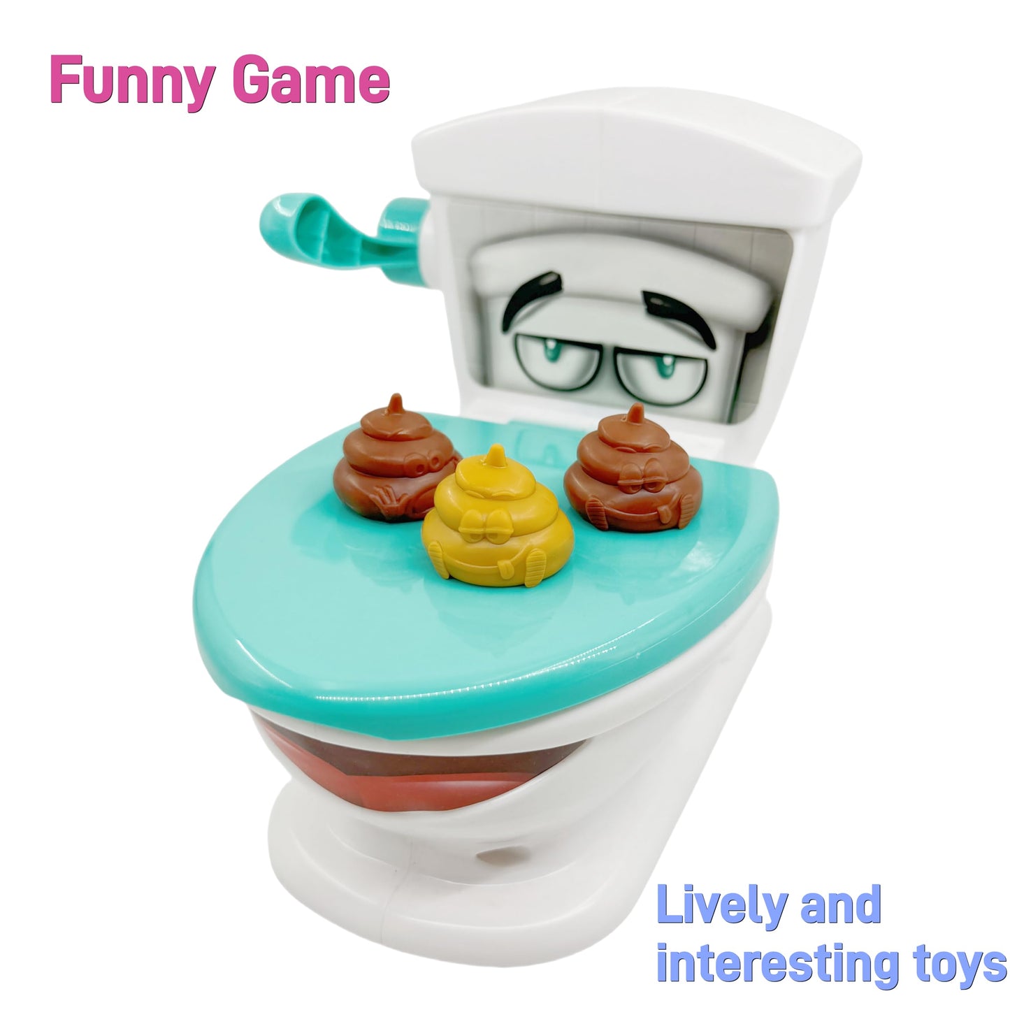 Poop Shoot Toilet Game, Funny Poop Family Board Game for Kids and Adults, Includes 12 Poop Toys, 2 Launchers and A Sticker, Gift for 4+ Year Olds Kids