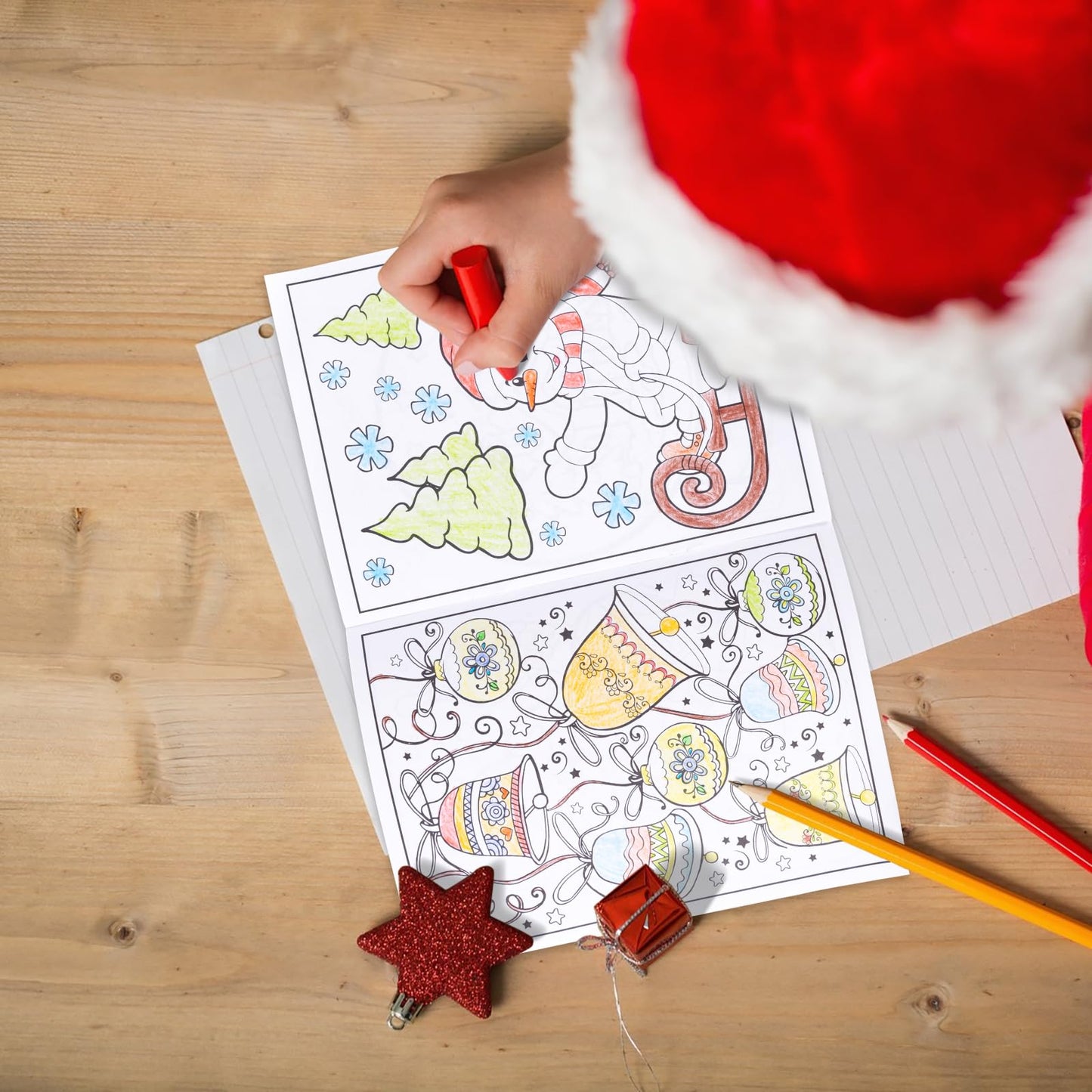 90shine 54Pcs Christmas Coloring Books for Kids Bulk: Xmas Stockings Goodie Bags Stuffers Winter Party Favors Gifts Holiday Class Activity Supplies
