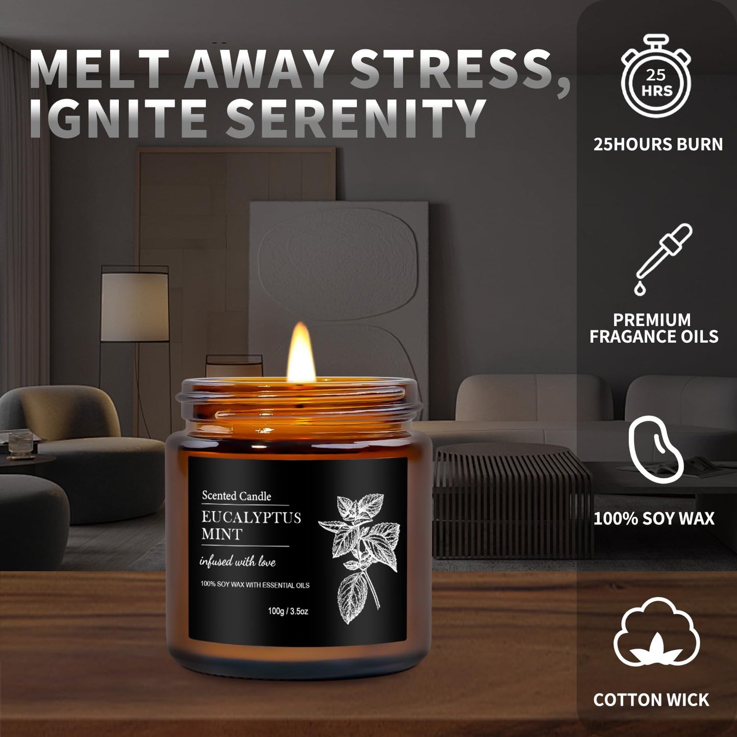 Scented Candle Set | Men Candle Set - 6 Pack Candles for Home Scented, Aromatherapy Candle for Men,150 Hour Burn Time, Masculine Candles Gifts for Birthday, Father's Day