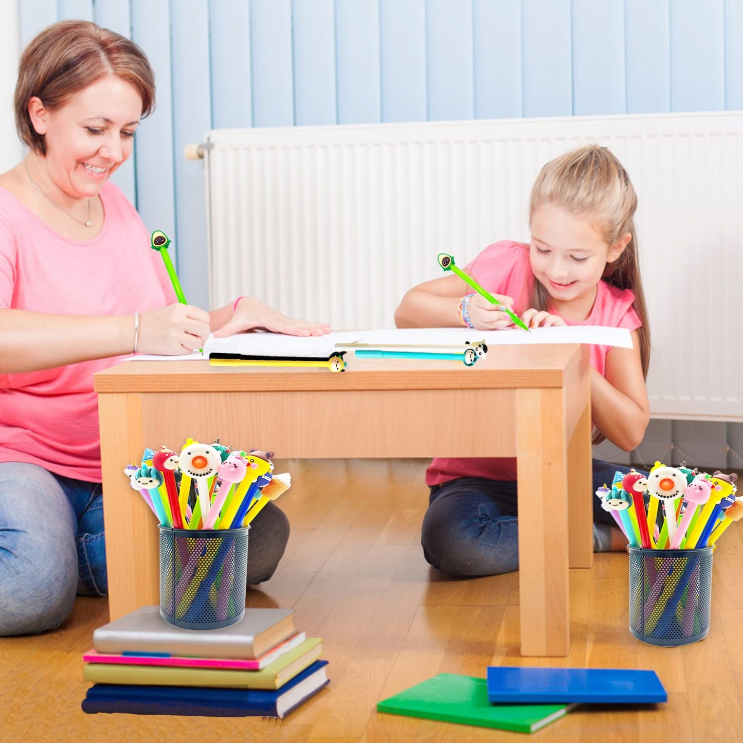 Muiyaneq 70 Pieces Cute Cartoon Gel Ink Pens,Random Novelty Kawaii Pens,Cool Assorted Styles Writing Pen for Kids,School Office Home Supplies,Gift