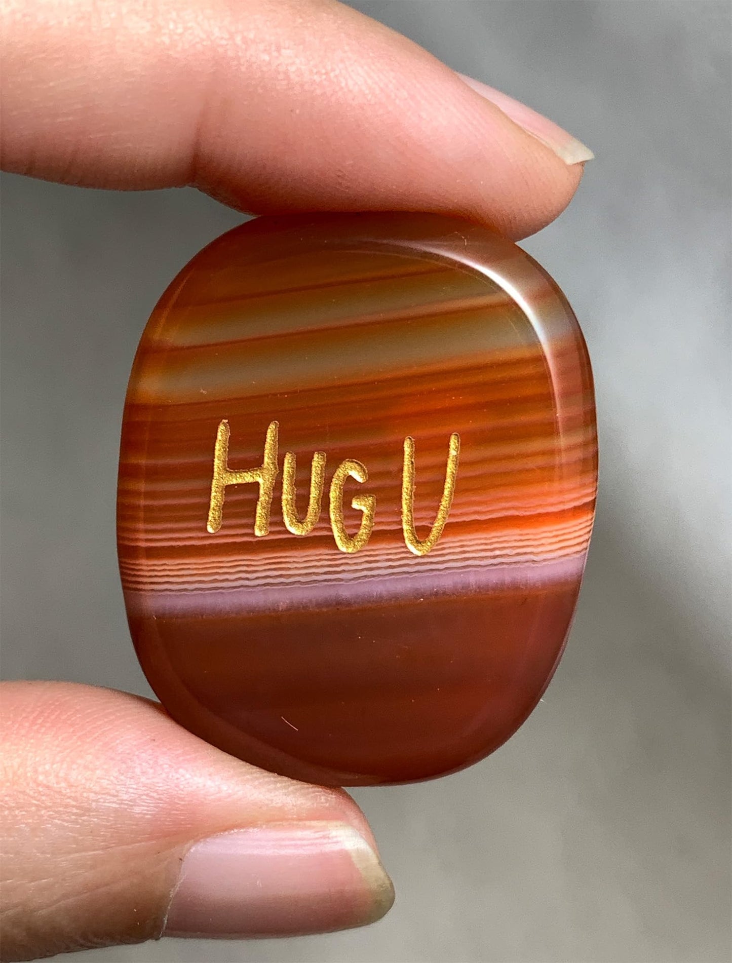 SOLICIEL Agate Crystal Pocket Hug, Get Well for Best Friends, Long Distance, Thinking of You for Women & Men, Easter Basket Fillers