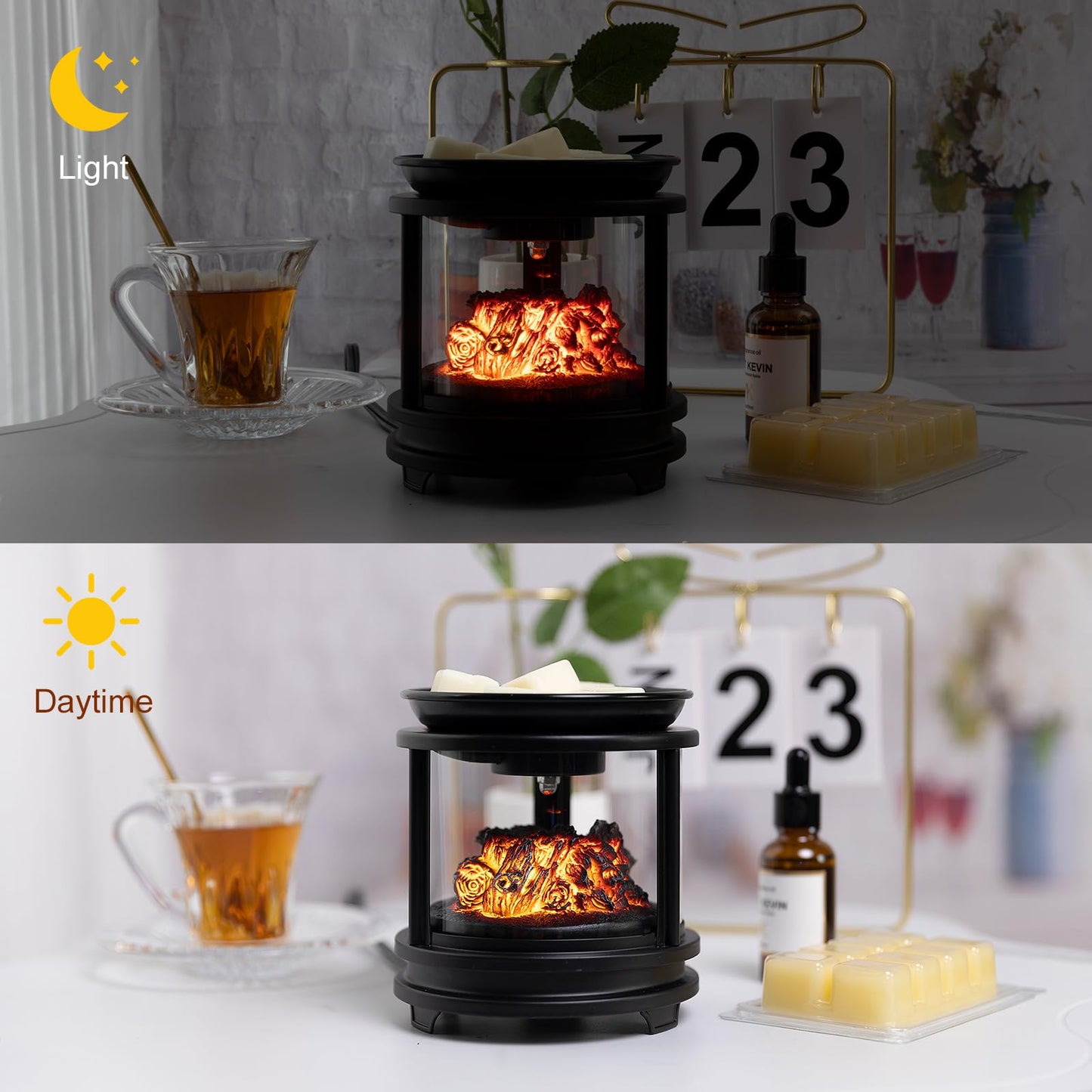 MOAFINA Wax Melt Warmer with Timer,Campfire Wax Warmer,3-in-1 Oil Burner Electric Candle Wax Warmer,Wax Warmer for Scented Wax Melts,Wax Melter Fragrance Warmer for Home Office Bedroom Gifts & Decor
