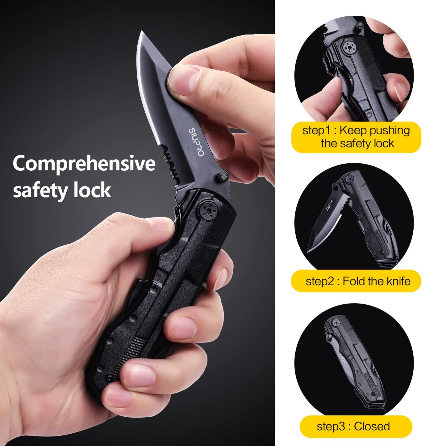 Multitool Pocket Knife for Men, Tactical Folding Multi Tool, Multipurpose Utility Plier Set, Camping, Survival, Hiking Gear, Screwdriver Kit, Mens Gifts Idea