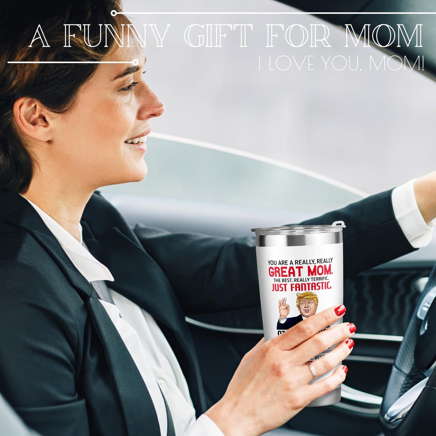 UMACVN Gifts for Mom from Daughter Son - Christmas Gifts for Mom Wife - Birthday, Christmas, Valentines Day Gift for Moms - Gift for Mama, Moms, Mother - 20 Oz Stainless Steel White Tumbler