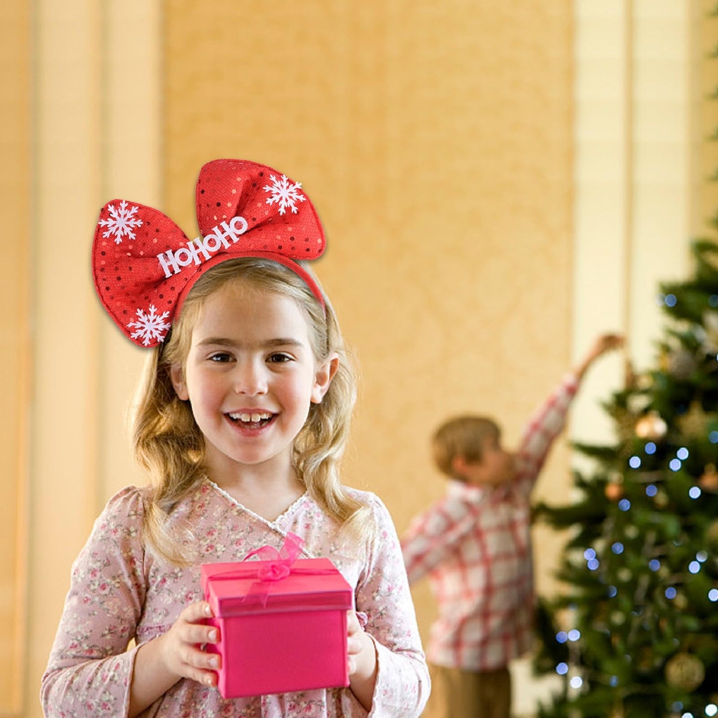 SEVEN STYLE 12 PCS Holiday Headbands, Cute Christmas Head Hat Toppers, Great Fun and Festive for Christmas Party Favors and Holiday Photos Booth