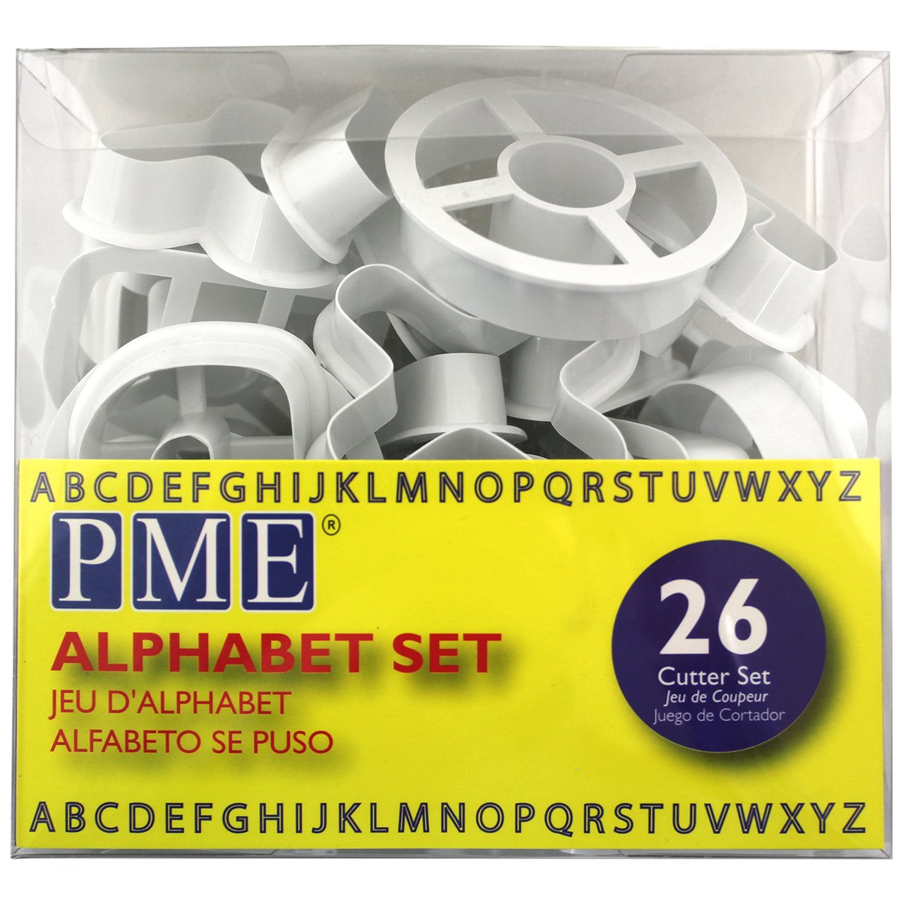 PME Alphabet Cutters for Sugarcraft and Cake Decorating, Set of 26