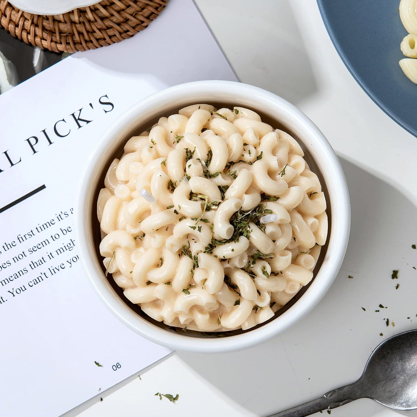 Macaroni and Cheese Pasta Bowl Scented Candle Ritual Gift for Your Lovers Friends