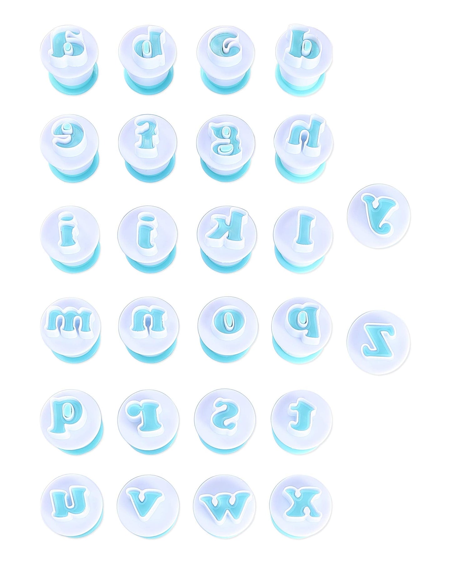 Nuoda Fondant Alphabet/Letter Cutters and Number set,Cake Biscuit Mold,Cake Decorating Tools, Cookie Stamp Impress,Embosser Cutter,DIY Sugar Cookies Chocolate Plunger(3 Set of Number and Letters)