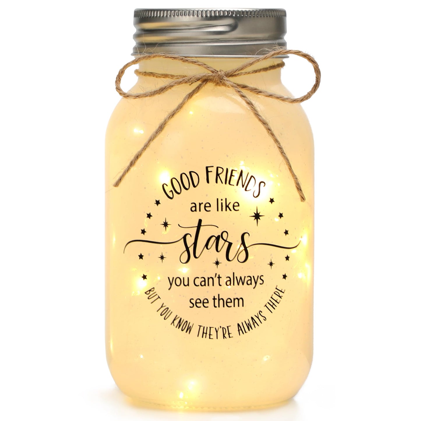 Maracco Friendship Gift, Mason Jar Night Lights for Friends, Best Friends Gift for Women, BFF, Coworker, Birthday Thanksgiving Gifts for Friends