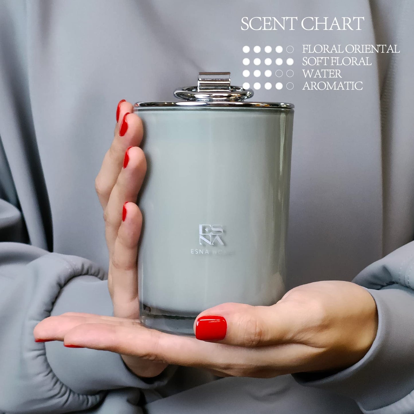 Luxury Christmas All Natural Scented Candles | 8.8oz 50 Hours Burn Lemongrass Soy Candles | Xmas Gifts for Her/Women Who Has Everything | Holiday Metal Lid Candle Housewarming Gift