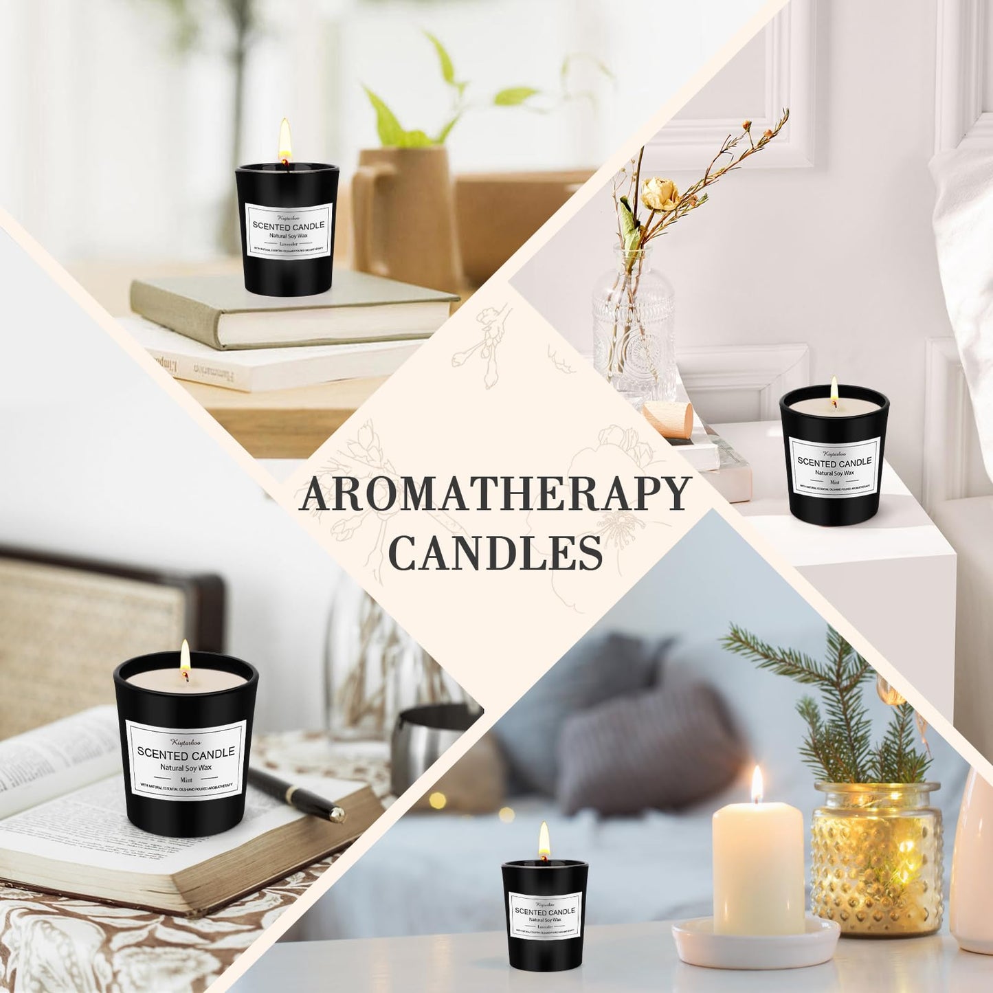 12 Pack Scented Candles Gifts Set for Women and Men, Candles for Home Scented, Natural Soy Wax 180H Long Burning, Aromatherapy Candle Bulk Gift Set for Women Christmas Birthday Thanksgiving Mother