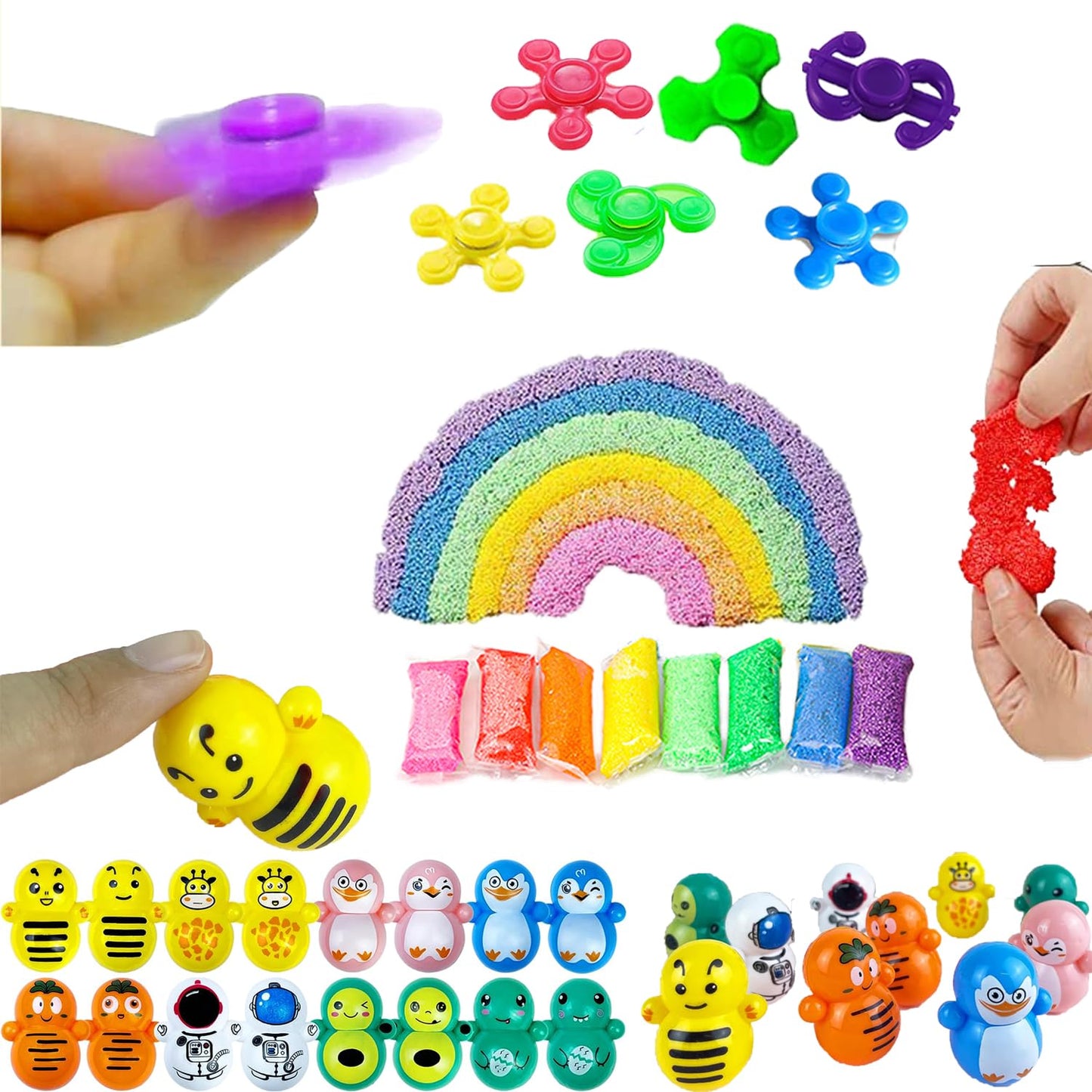 128 Pcs Party Favors for Kids 4-8-12, Fidget Toys, Pinata Stuffers, Treasure Chest Box Toys for Classroom, Goodie Bag Stuffers, Carnival Prize Box Toy for Boys Girls, Easter Egg Filler Gifts Bulk Toys
