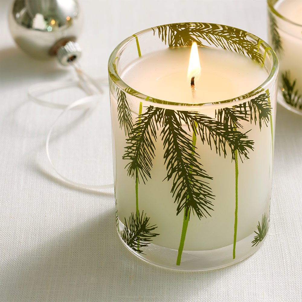Thymes Frasier Fir Pine Needle Candle – Holiday Candles for Home Scented with Notes of Crisp Siberian Fir, Cedarwood & Sandalwood – Christmas Decor – Christmas Gifts for Women & Men (6.5 oz)