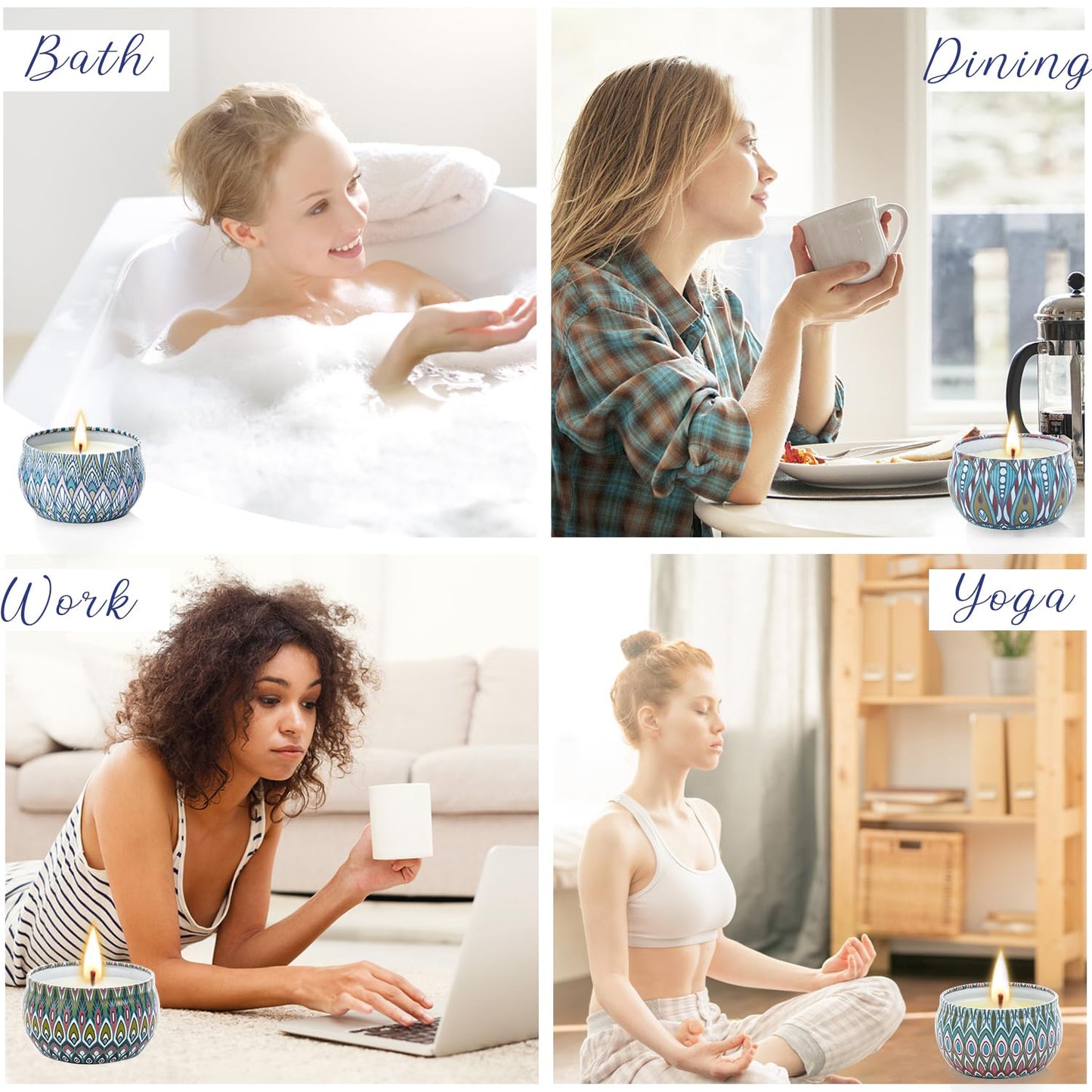 Scented Candles Gift Set, 12 Pack Aromatherapy Candles for Women, Candles for Home Scented, 300H Long Burning, Soy Wax Candle Set, Gifts for Mom Women SPA Birthday Anniversary Stocking Stuffers