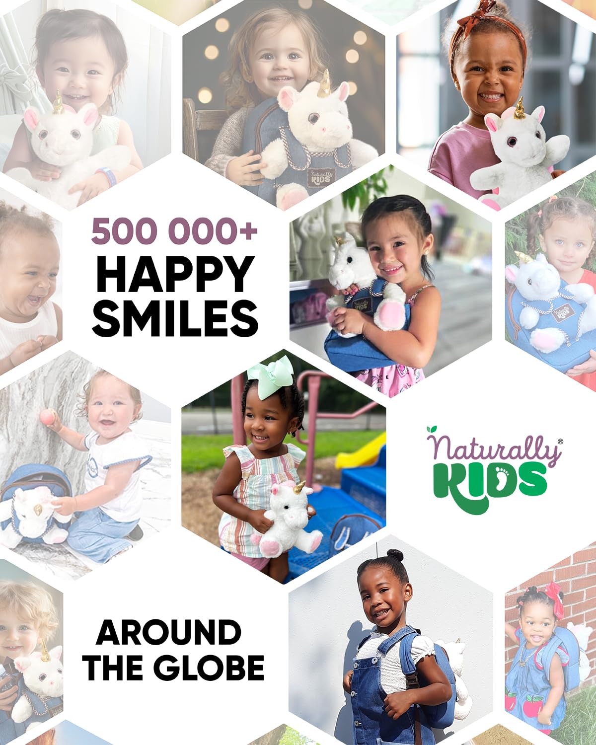 Naturally KIDS Unicorn Toys for Age 3, Birthday Gifts for 2 Year Old Girls, 3 Year Old Girl Gifts, Toddler Unicorn Backpack