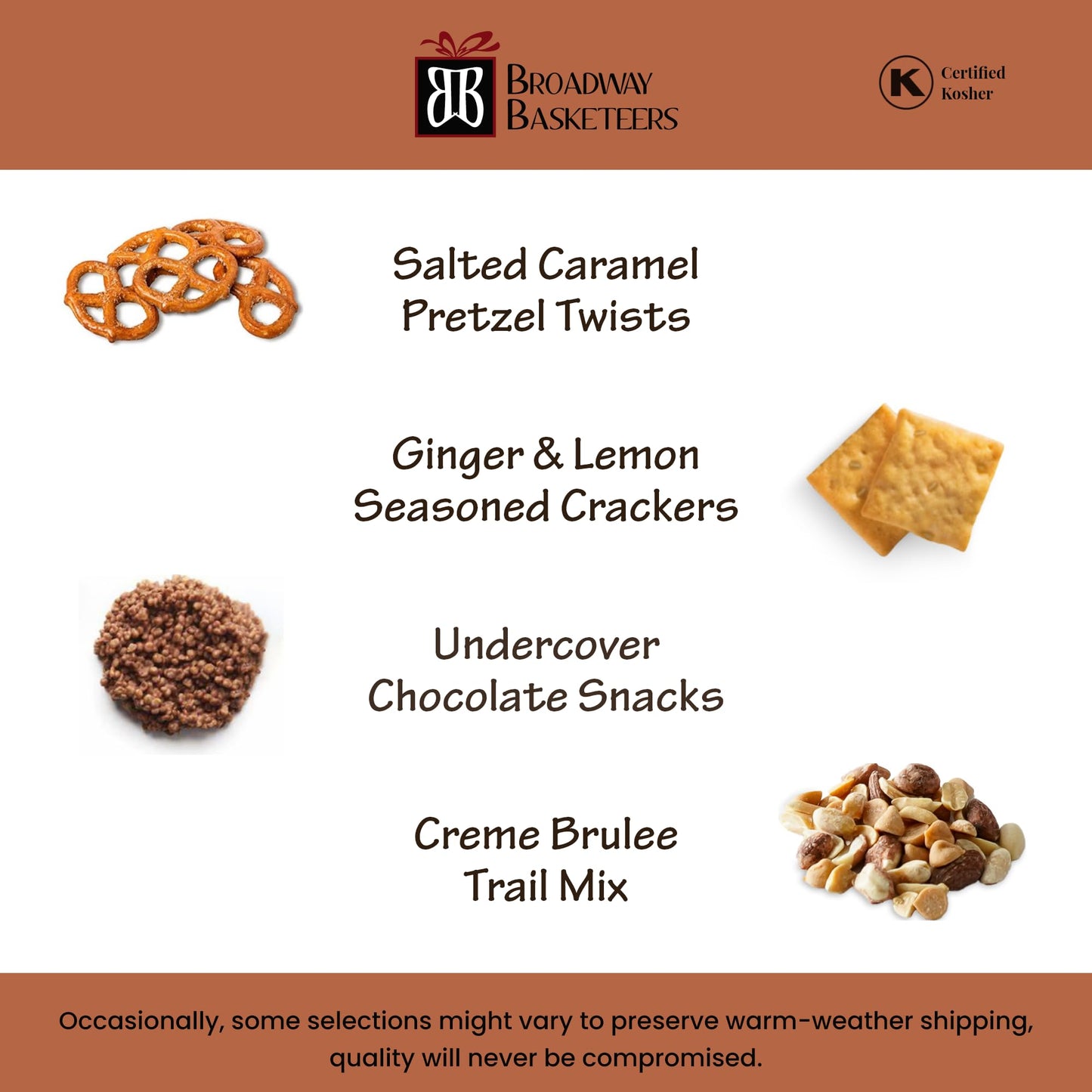 Broadway Basketeers Gourmet Food Gift Basket Tower Snack Gifts for Women, Men, Families, College, Appreciation, Thank You, Congratulations, Corporate