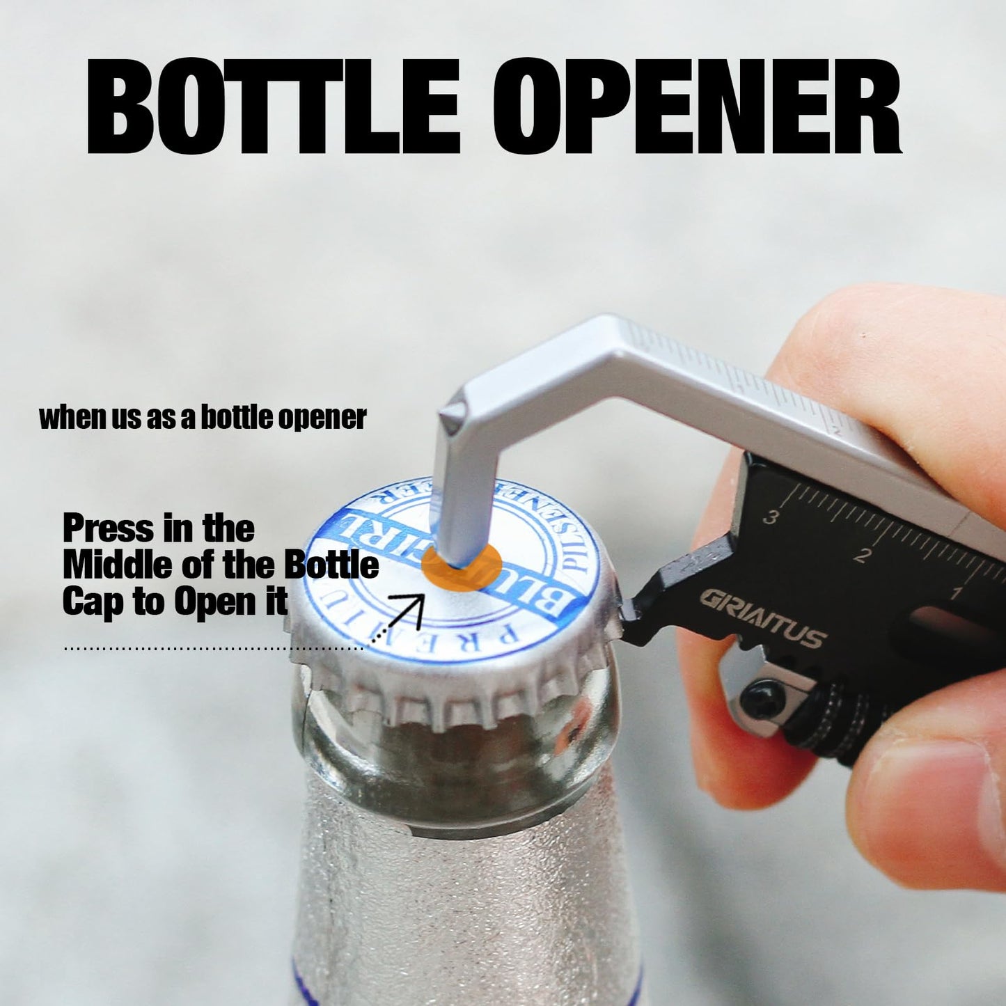 Small Multitool Wrench 9 in 1 Pocket Adjustable Wrench for Screw with Mini Pry Bar Nail Puller Keychain Tool Caliper Measuring Ruler Glass Breaker EDC Gadget Survival Gear for Men Cycling Hiking