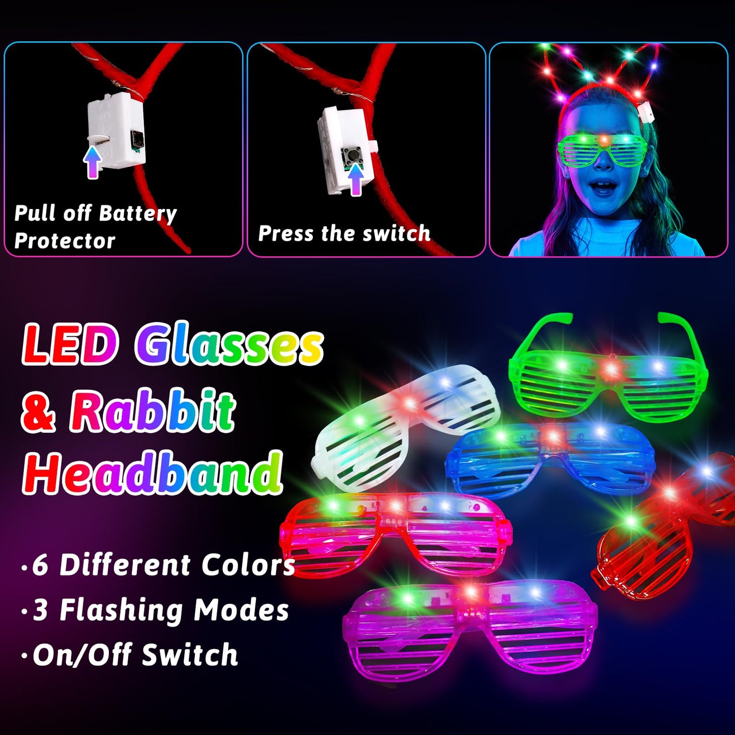 156PCS Glow in The Dark Party Supplies for Kids Adults, Light Up Halloween Party Favor for Kids 4-8 8-12, 100 Glow Sticks Bulk Party Pack DIY Necklaces Rings, LED Glasses Bracelets Neon Party Supplies
