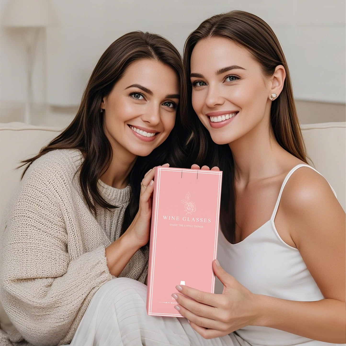 Astonlink Birthday Gifts for Women Her Girlfriend Sister Friends, Valentines Galentines Mothers Day Mom Gifts for Mom Wife from Daughter Son,15.5 Oz Funny Wine Glass,Christmas for Women