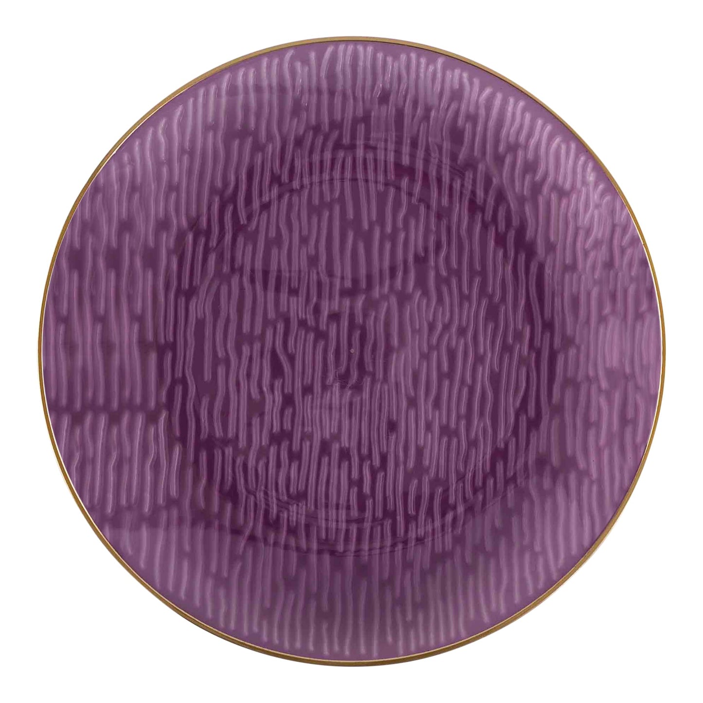 PLASTICPRO 48 Pieces Elegant Plastic Plates for Party Purple with Gold Rim Includes 7" inch and 10" inch Fancy Plastic Plates Disposable Dinnerware