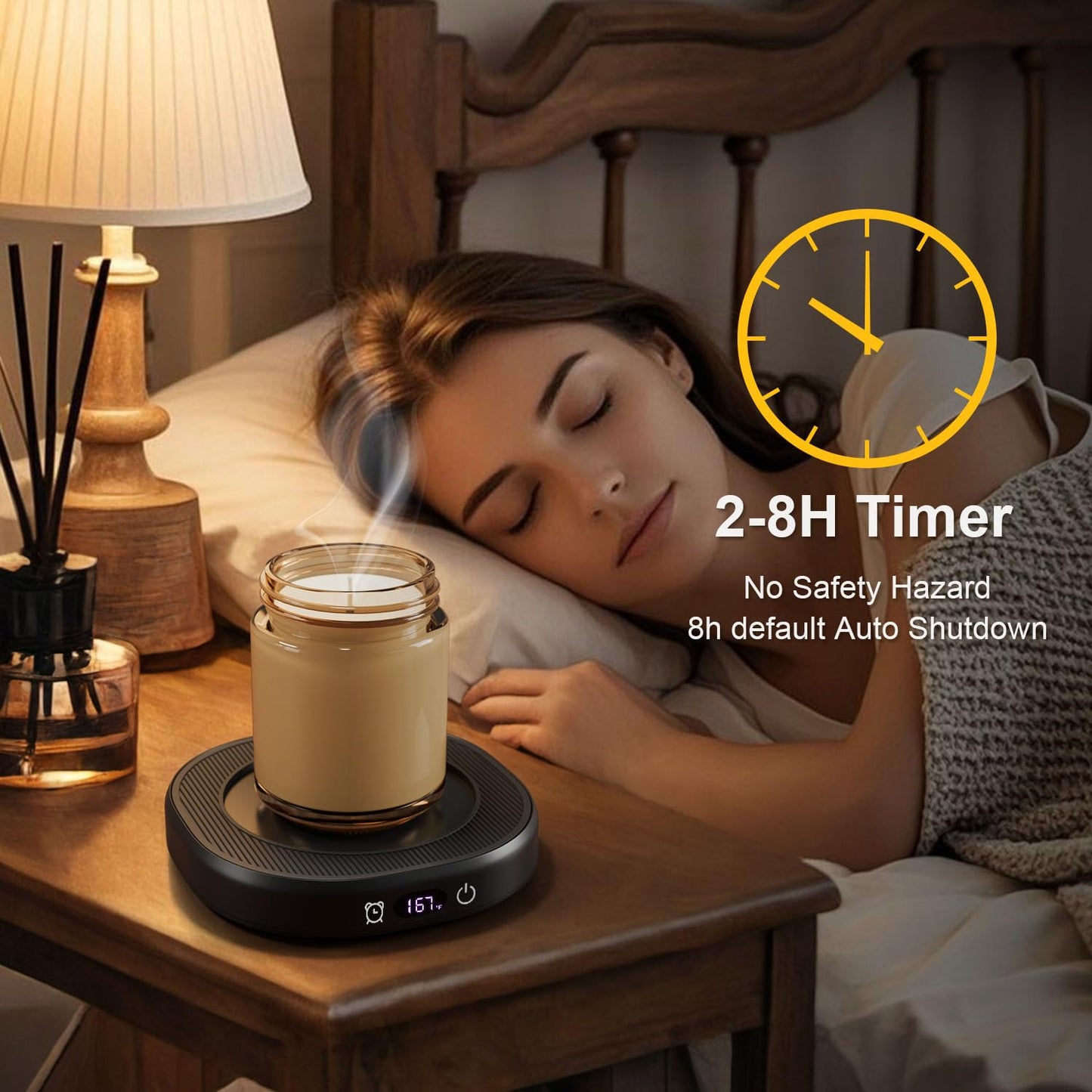 Coffee Mug Warmer, You are Awesome Mug with Coffee Warmer Set, Electric Coffee Cup Warmer for Desk 8H Auto Shut Off, Tea Beverage Warmer with 4 Temperature Setting, Birthday Christmas Women Man Gifts