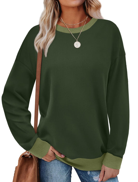 Saloogoe Womens Tops Trendy 2025 Long Sleeve Loose Fit Sweatshirts Ugly Christmas Sweaters 2025 Green St Patricks Day Shirts XL