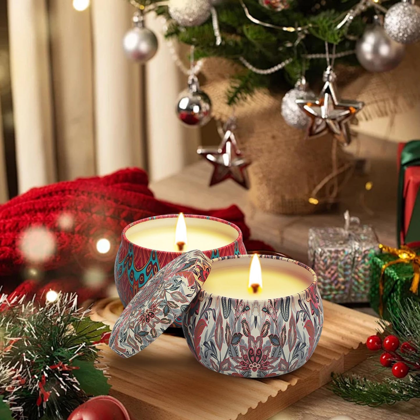 Scented Candles Gift Set, Candles Gifts for Women, 4 Pack 4.4 oz Aromatherapy Candles, Stocking Stuffers for Women, Stress Relief Gifts for Girlfriend, Teacher, Mom, Anniversary, Birthday, Christmas