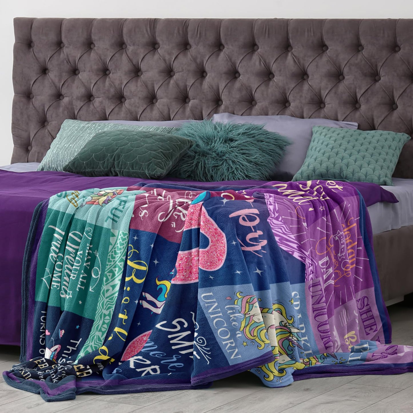 Solzien 6 Year Old Girl Birthday Gift Ideas Blanket 60"x50", Gifts for 6 Year Old Girl/Daughter/Granddaughter/Niece, 6th Birthday Decorations